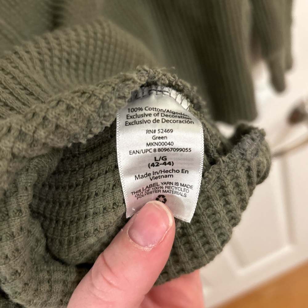 Free People Sage Green Hooded Sweater - Picture 4 of 4